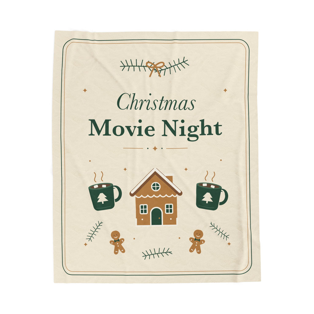 Christmas Movie Night Plush Blanket