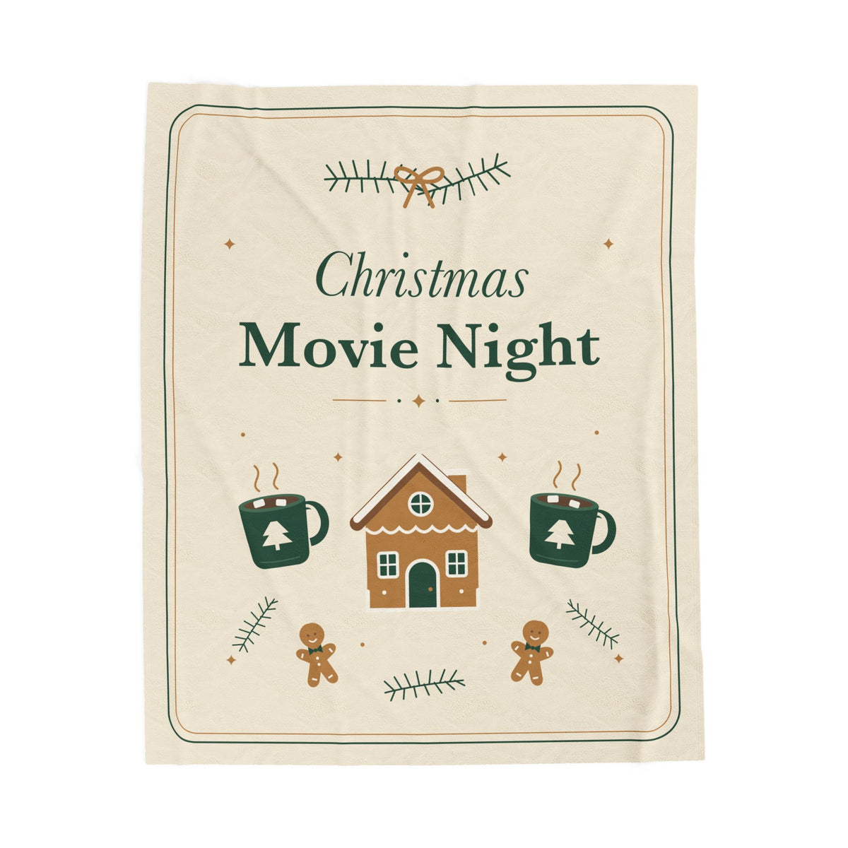 Christmas Movie Night Plush Blanket
