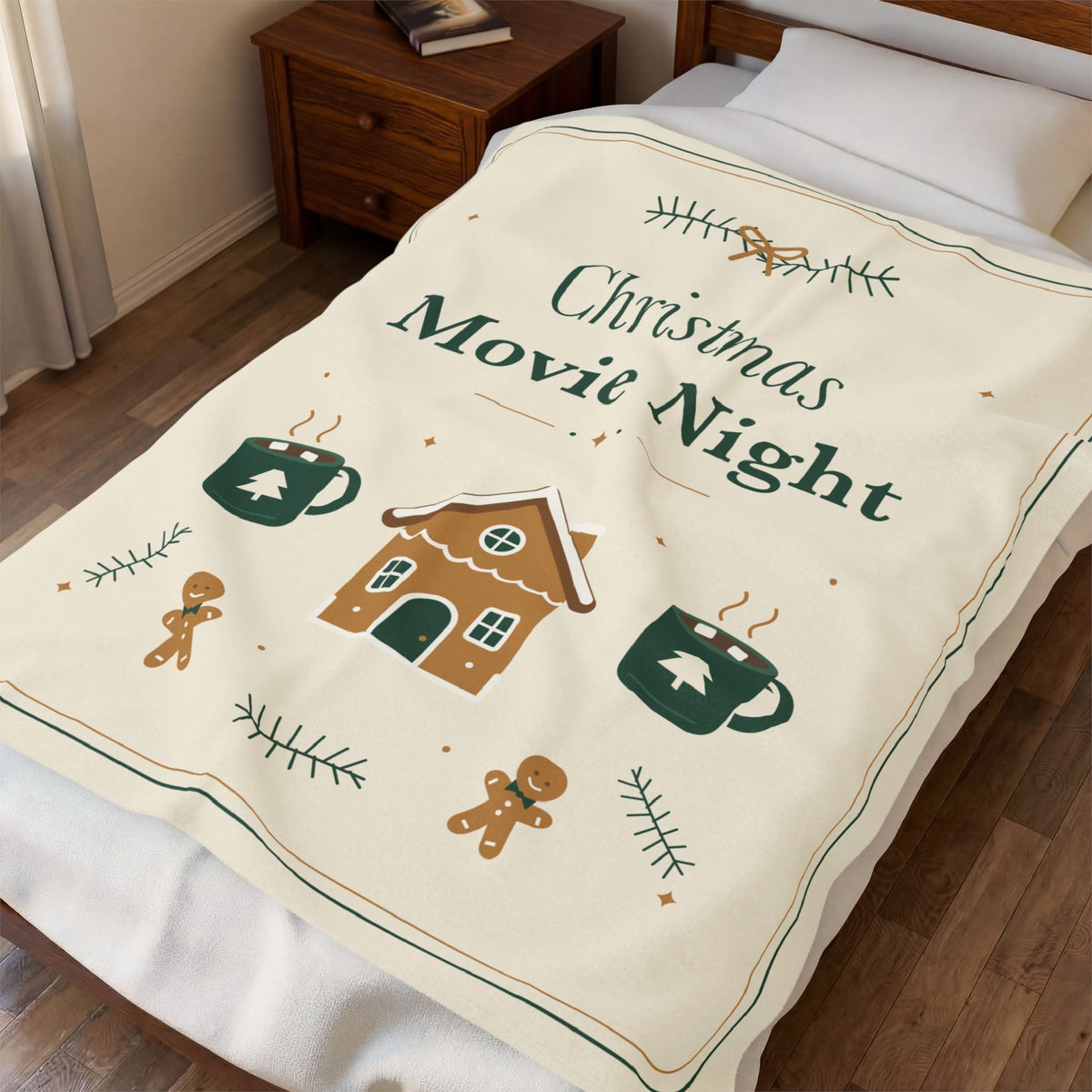 Christmas Movie Night Plush Blanket