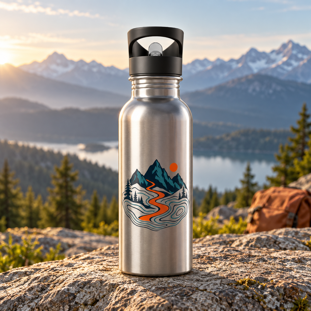 Trail Signal Stainless Steel Water Bottle — 20oz
