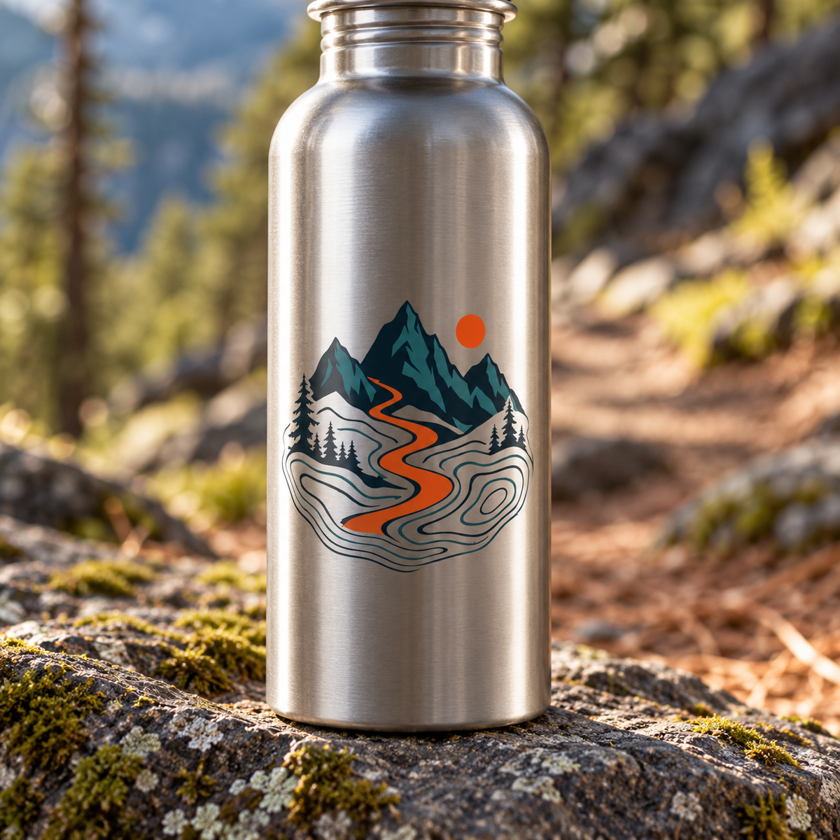 Trail Signal Stainless Steel Water Bottle — 20oz